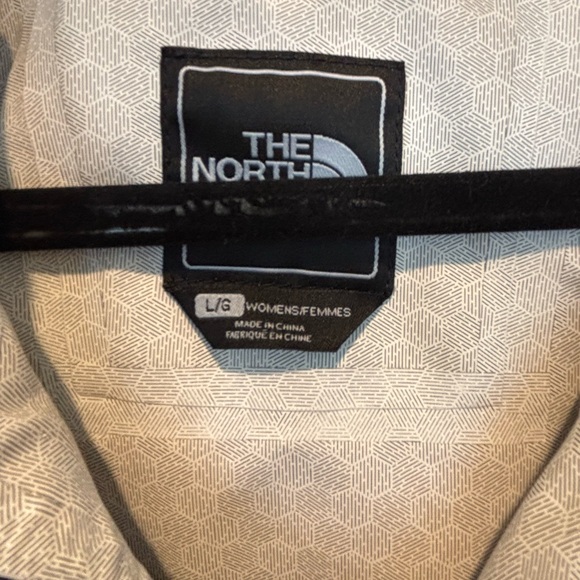 The North Face Charcoal Gray Rain Parka with gold zipper. - Picture 4 of 8